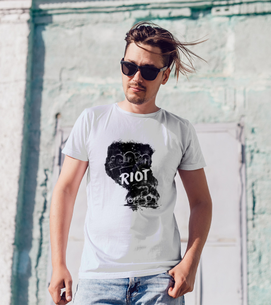 Riot Squad With Armored Vehicles In Urban Setting Disarstar T-Shirt