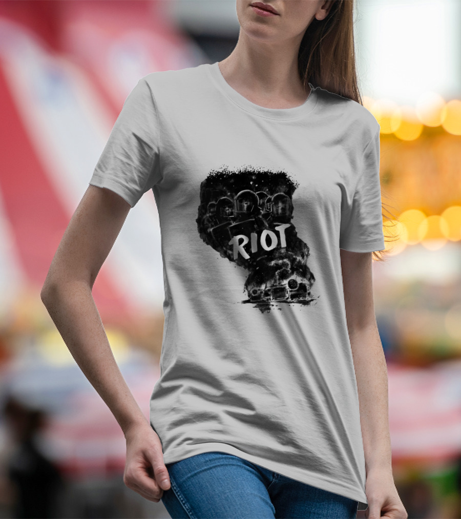 Riot Squad With Armored Vehicles In Urban Setting Disarstar T-Shirt