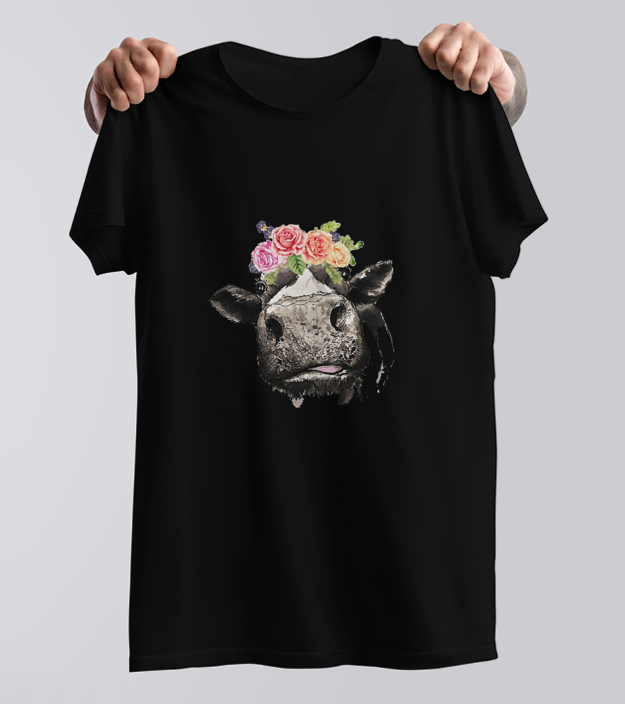Not Today Heifer Floral Cow Headband T-Shirt
