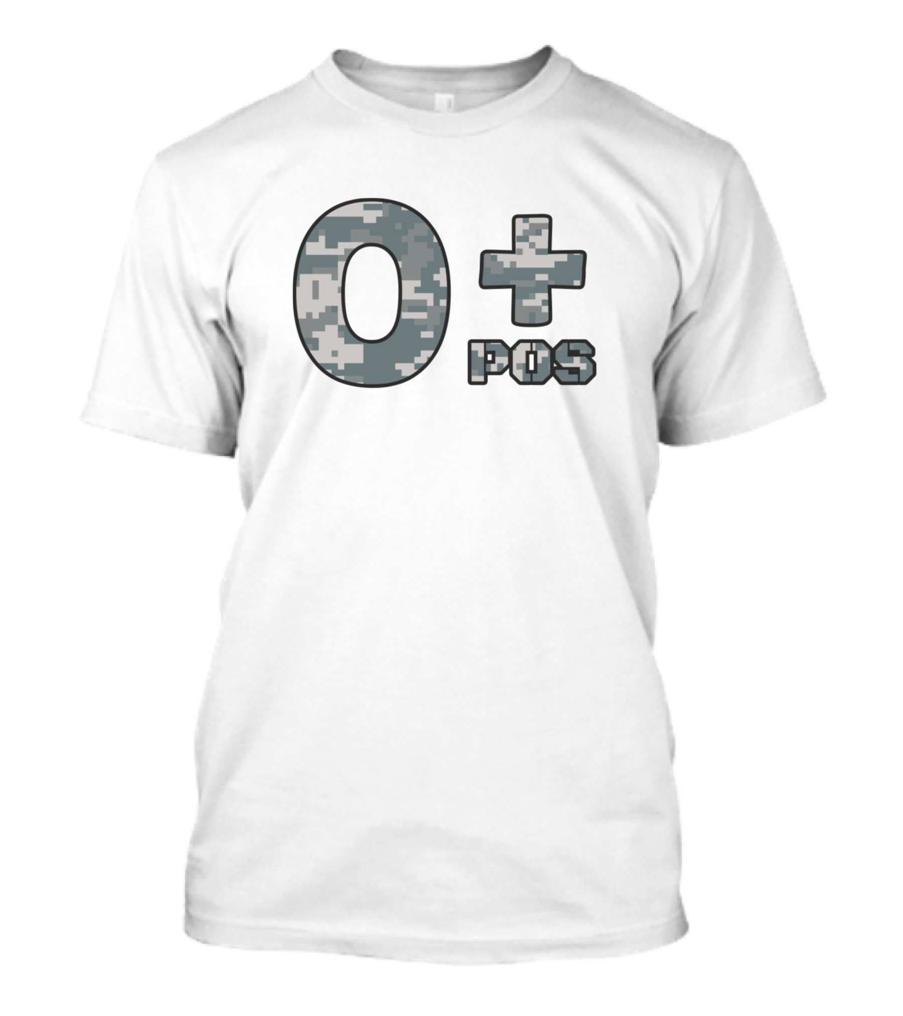 O Pos Camo Blood Type T-Shirt