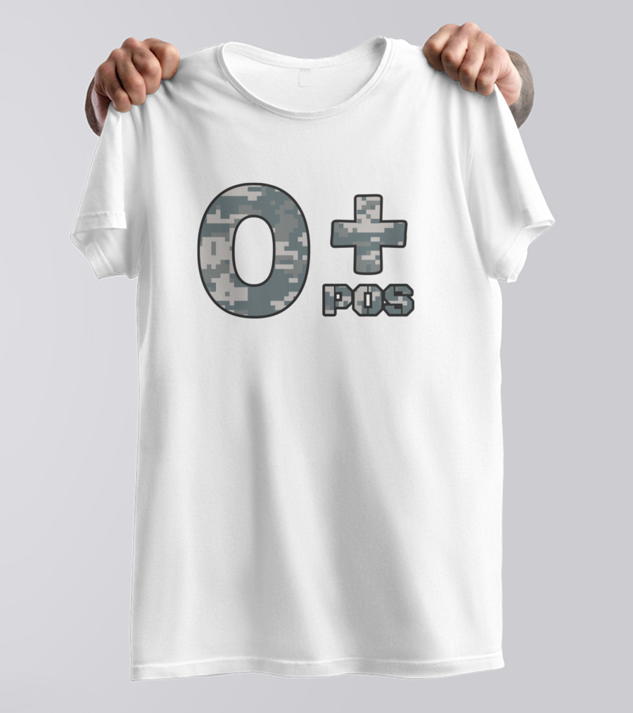 O Pos Camo Blood Type T-Shirt