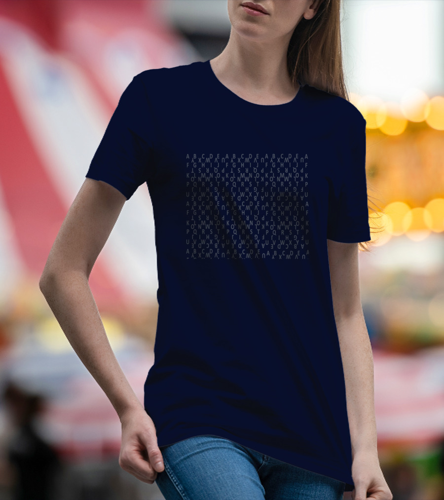 Alphabet Aesthetic Letter Grid T-Shirt
