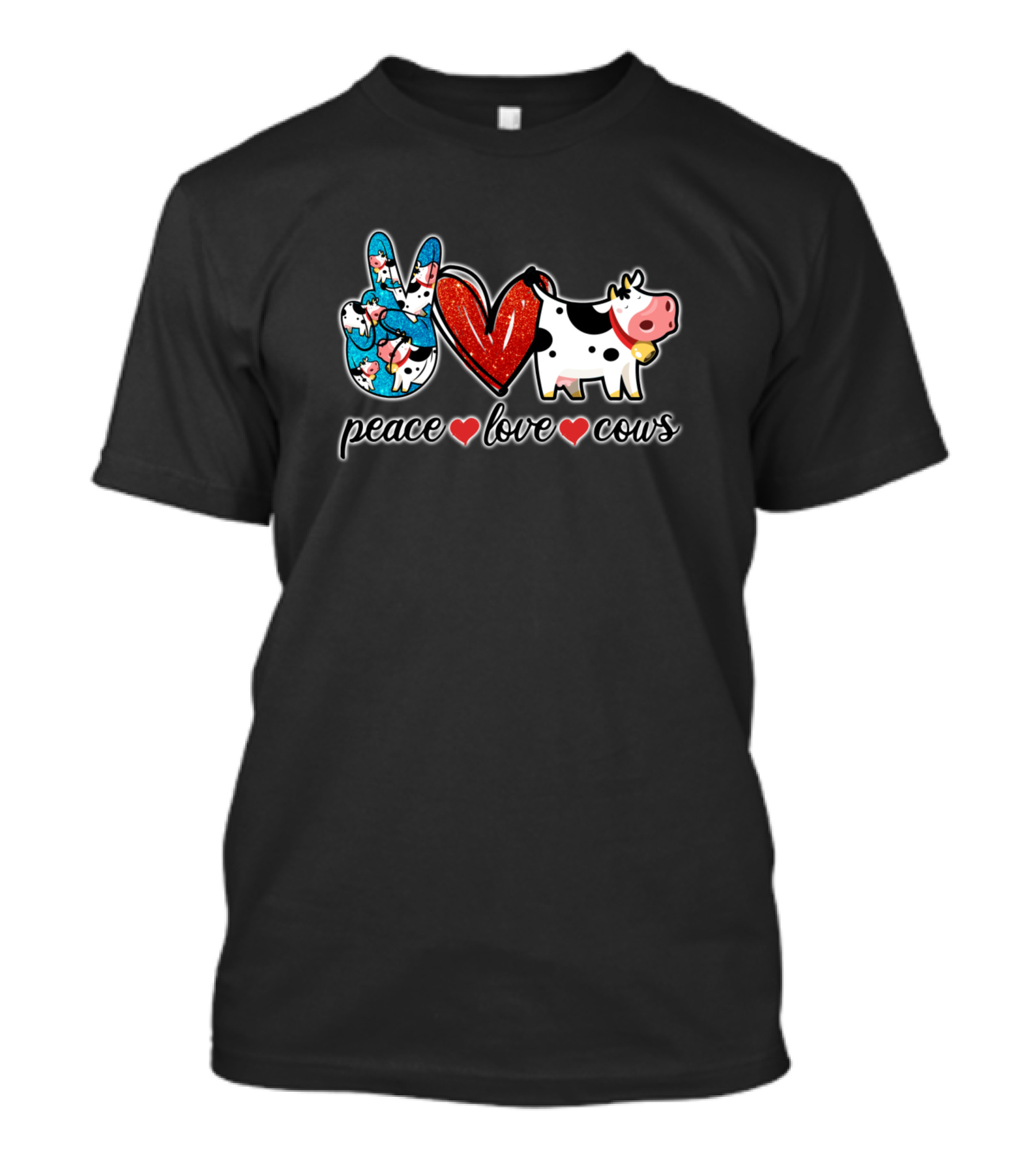 Peace Love Cows Heart Emojis Cow T-Shirt