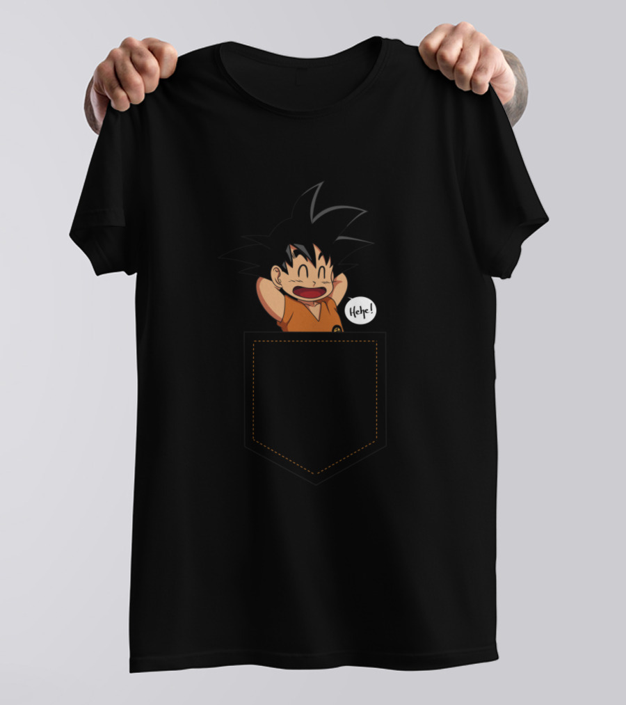 Pocket Goku Hehe Dragon Ball Z Fun T-Shirt