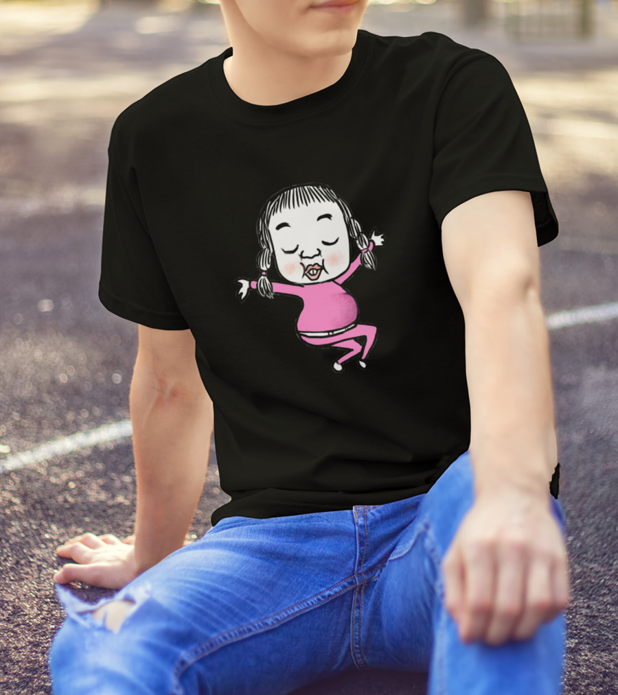 Princess Pink Rosie Dance Pose Character Sketch T-Shirt