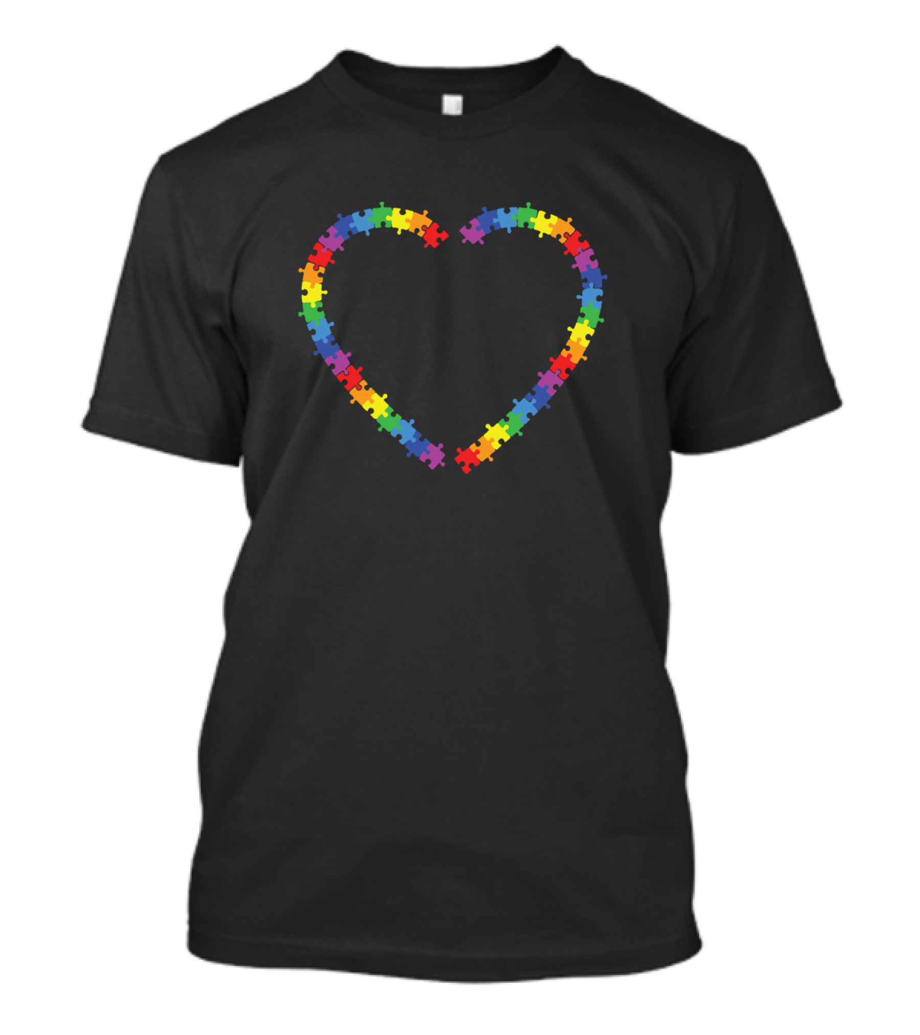 Puzzles Piece Love Heart Autism Awareness T-Shirt