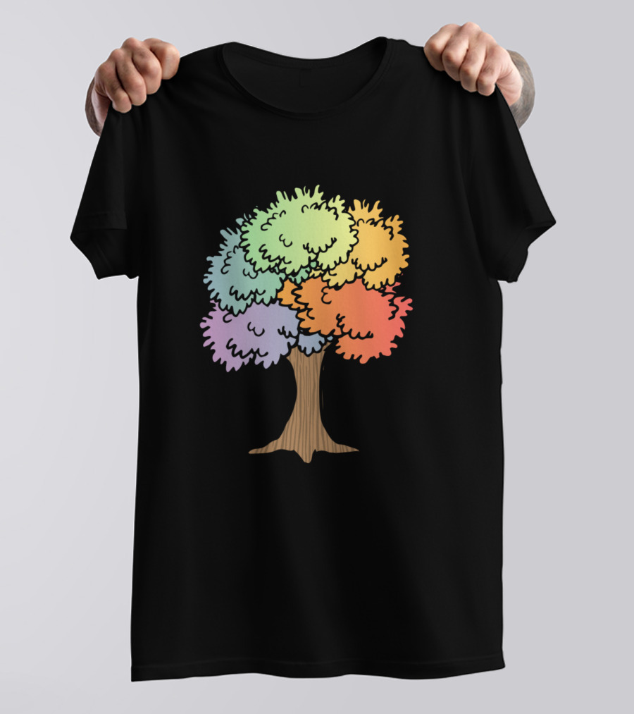 Regenbogen Baum Bunter Laubbaum T-Shirt