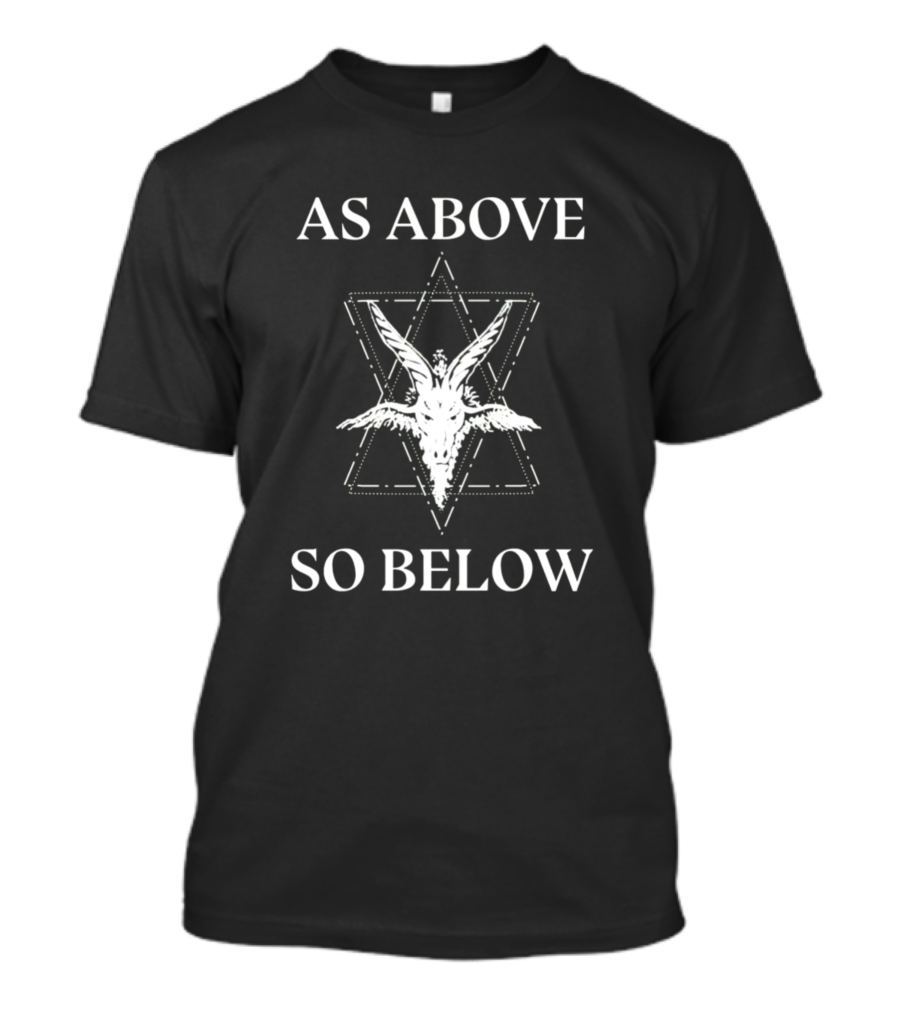 As Above So Below Baphomet Pentagram 666 T-Shirt