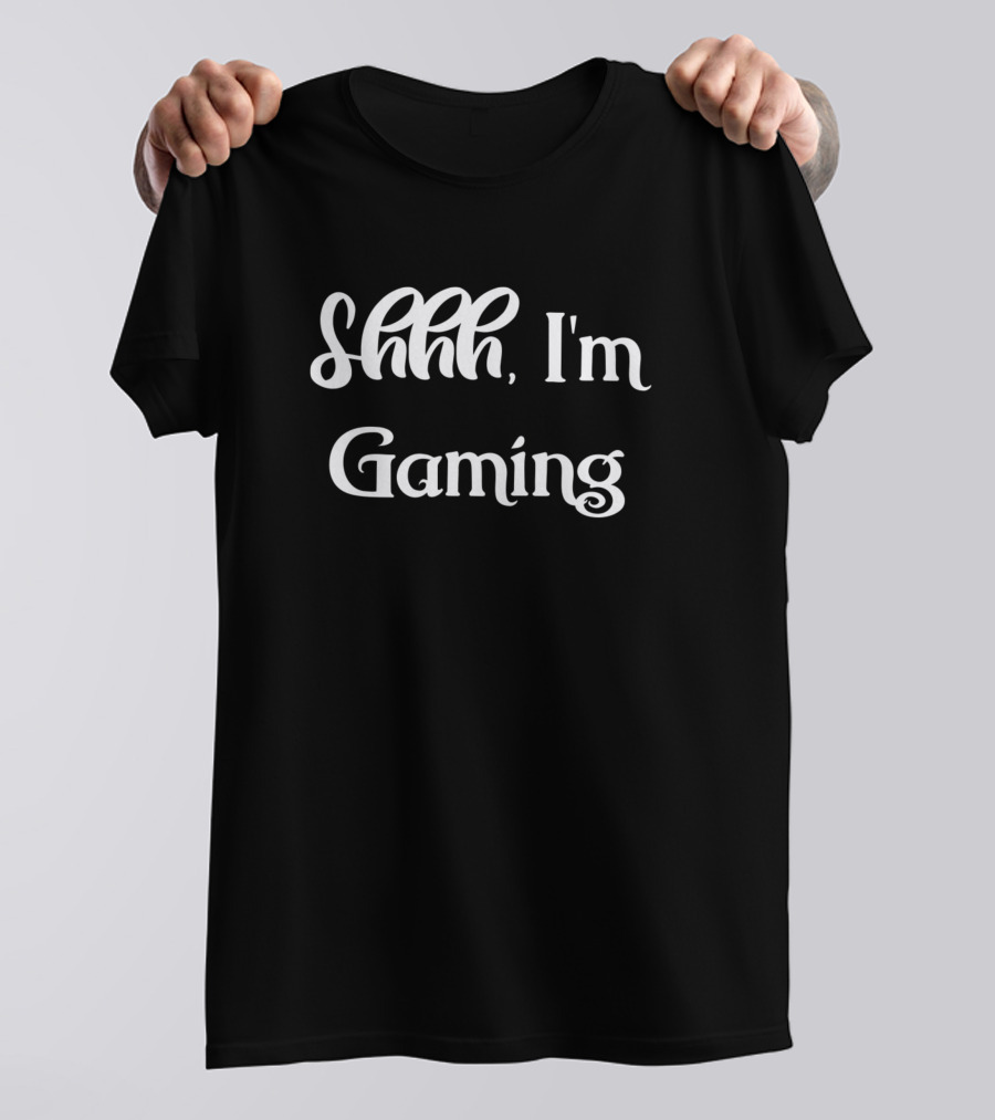 Shhh I'm Gaming Gamer Nerd Video T-Shirt