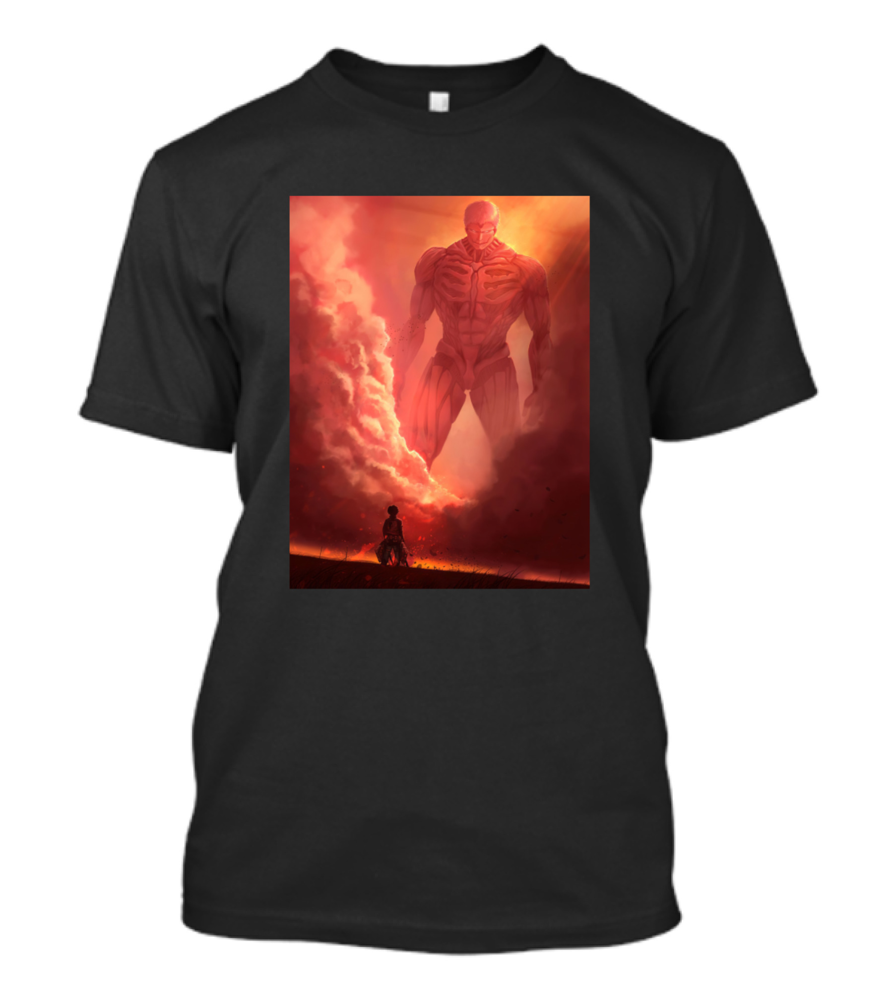 Attack On Titan Soldier Confronts Colossal Titan T-Shirt