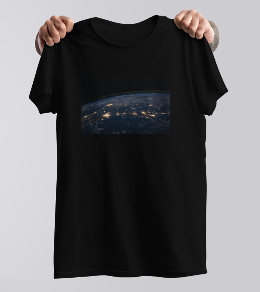Space View Night Earth Lights T-Shirt