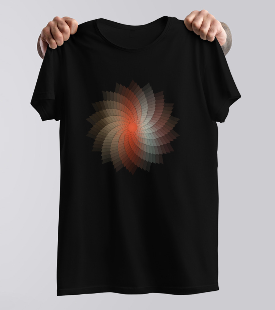 Spiral Radial Symmetry Abstract T-Shirt