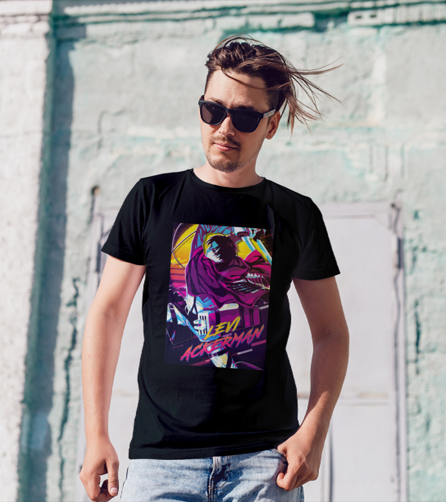 Levi Ackerman Strongest Soldier AOT Neon T-Shirt