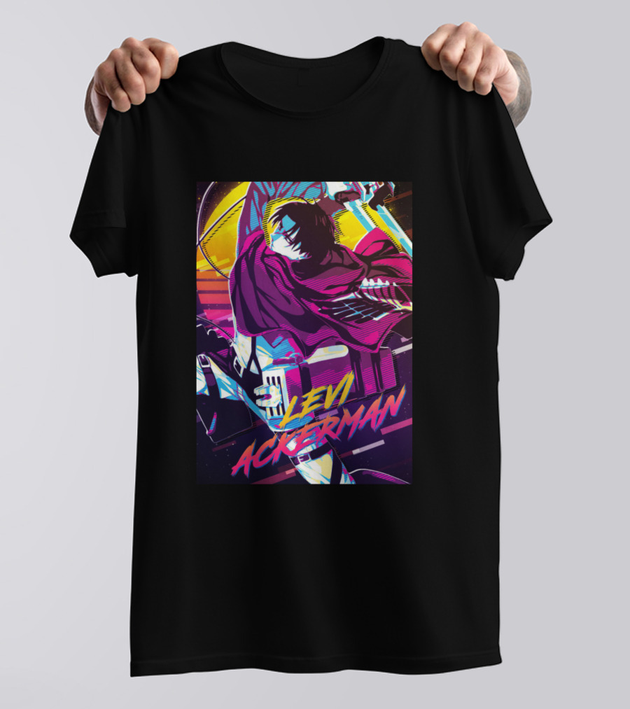 Levi Ackerman Strongest Soldier AOT Neon T-Shirt