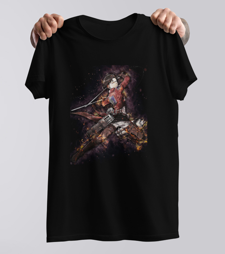Strongest Titan Slayer Anime Hero With Sword And Gear T-Shirt