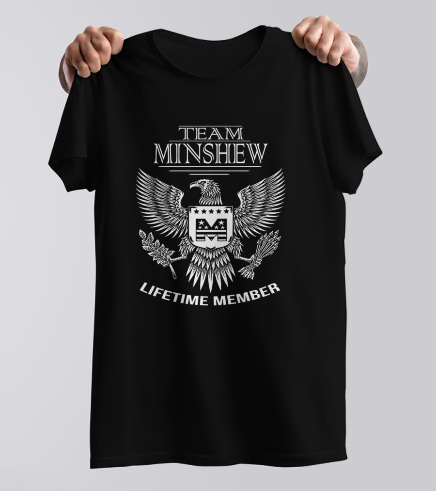 Team Minshew Lifetime Member Bald Eagle Crest T-Shirt