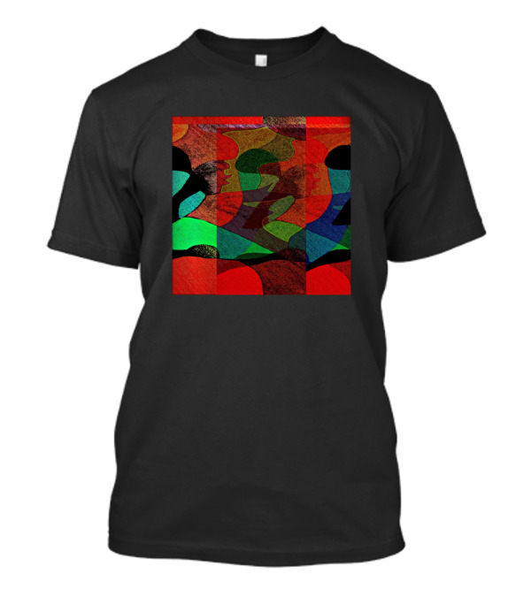 The Kiss Abstract Colorful Geometric Faces T-Shirt