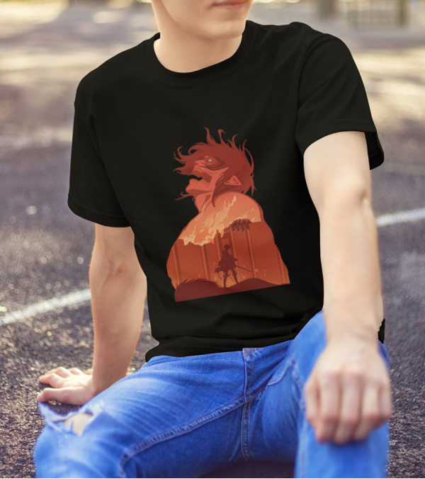 Titan Eren Behind The Walls With Survey Corps T-Shirt