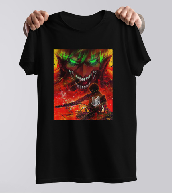 Attack Titan Green Eyes Manga Art Titan King T-Shirt