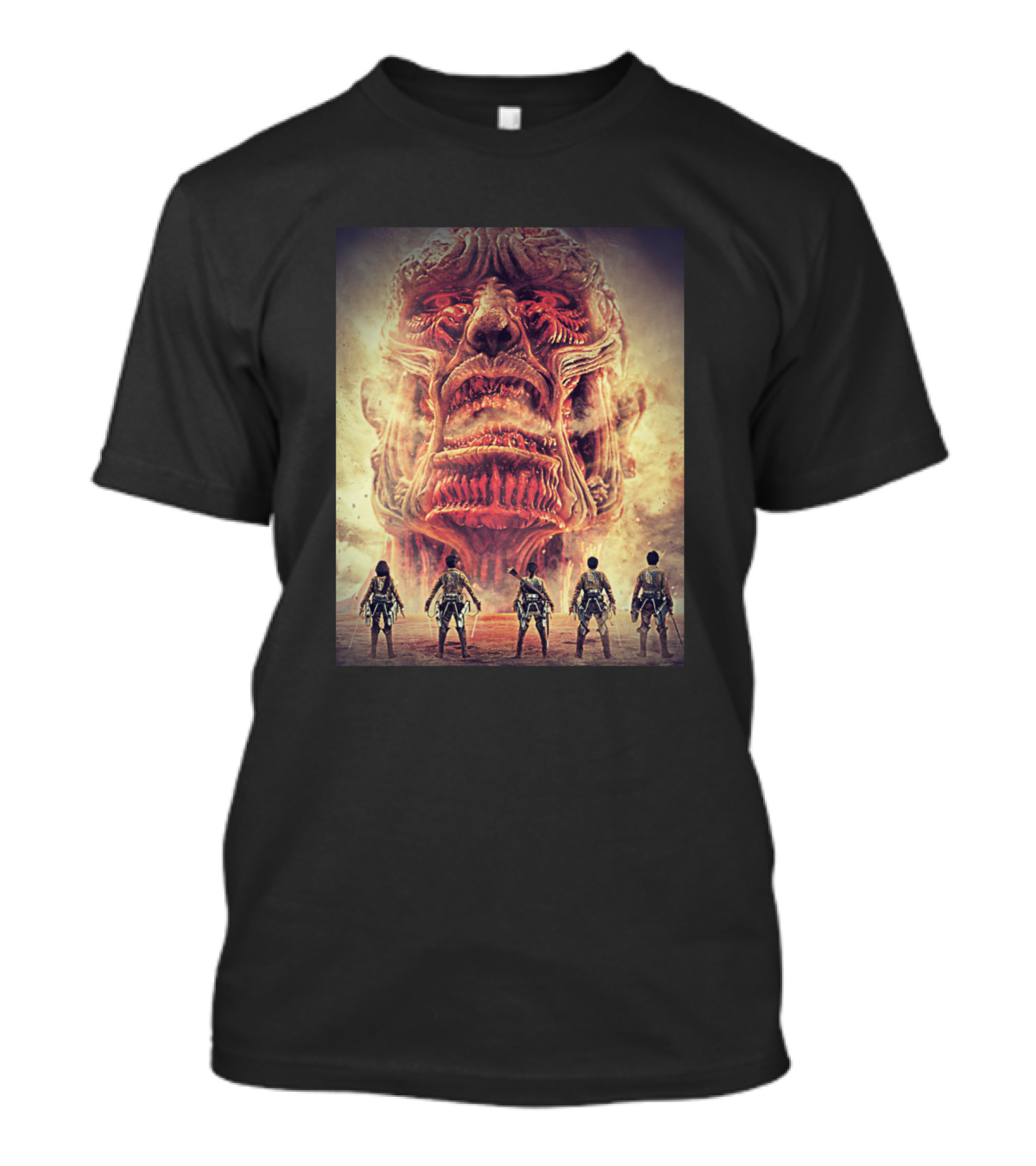 Colossal Titan And Soldiers Facing Off AOT T-Shirt
