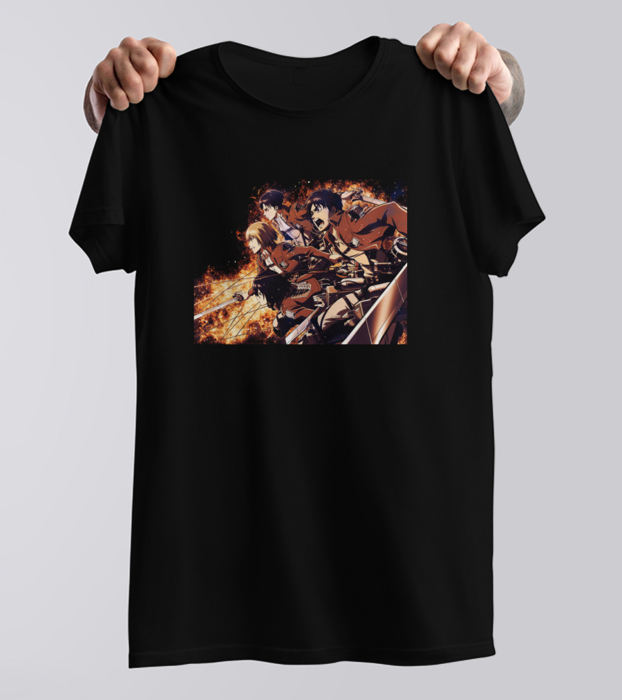 Attack On Titan Slayer Soldiers Anime Warriors Battling Titans T-Shirt