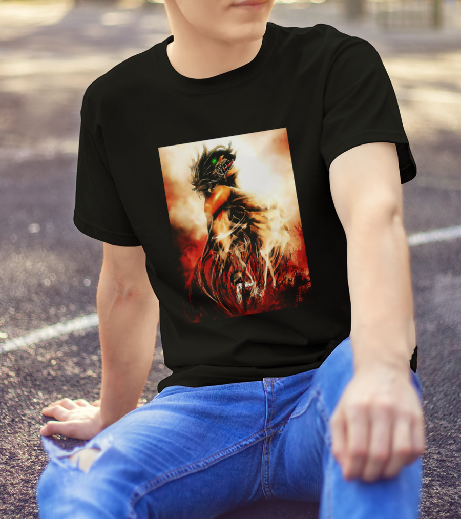 Titans King Eren Yeager Transformation Anime T-Shirt