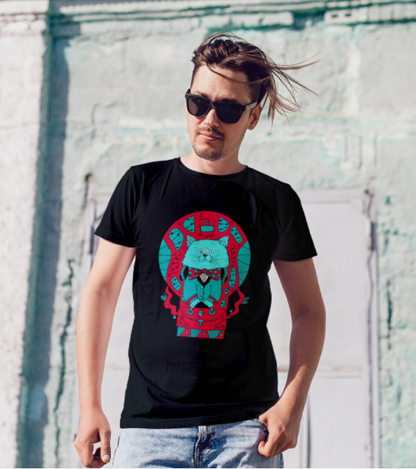 Turqred 7 Cats And The Aristocat In Top Hat And Bow Tie T-Shirt