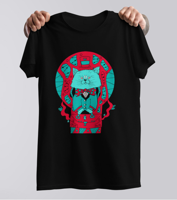 Turqred 7 Cats And The Aristocat In Top Hat And Bow Tie T-Shirt