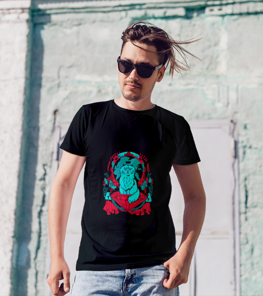 Turqred Cats Rule Everything Around Me Bold Cat T-Shirt