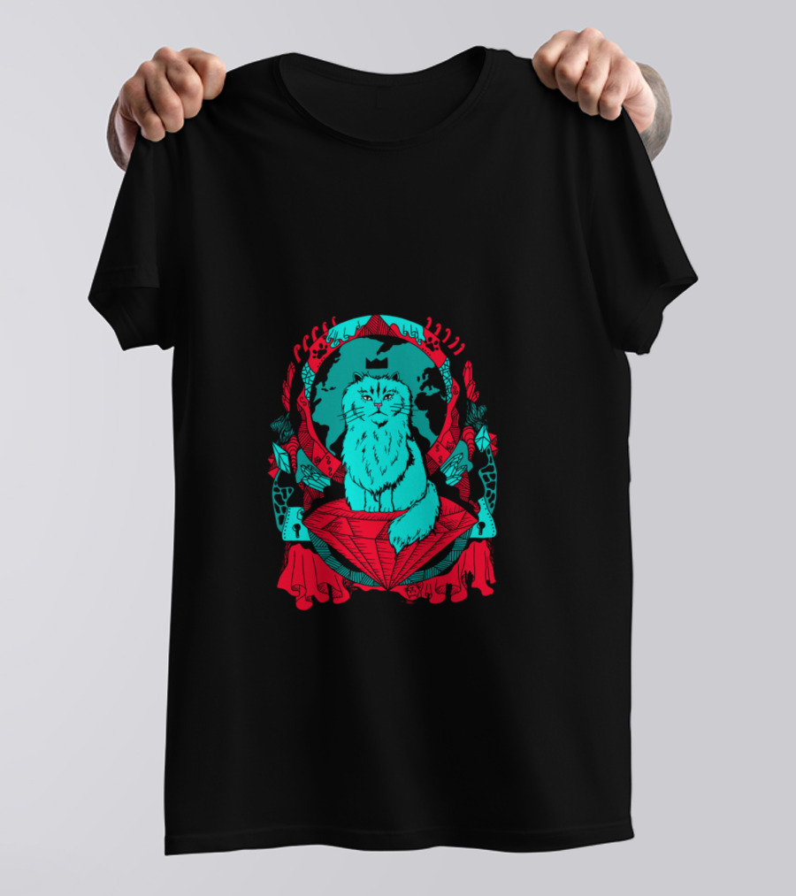 Turqred Cats Rule Everything Around Me Bold Cat T-Shirt