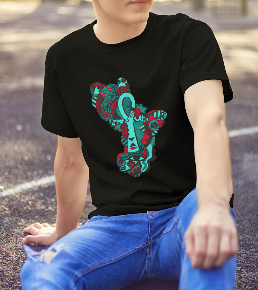 Turqred Ankh Horus Abstract T-Shirt