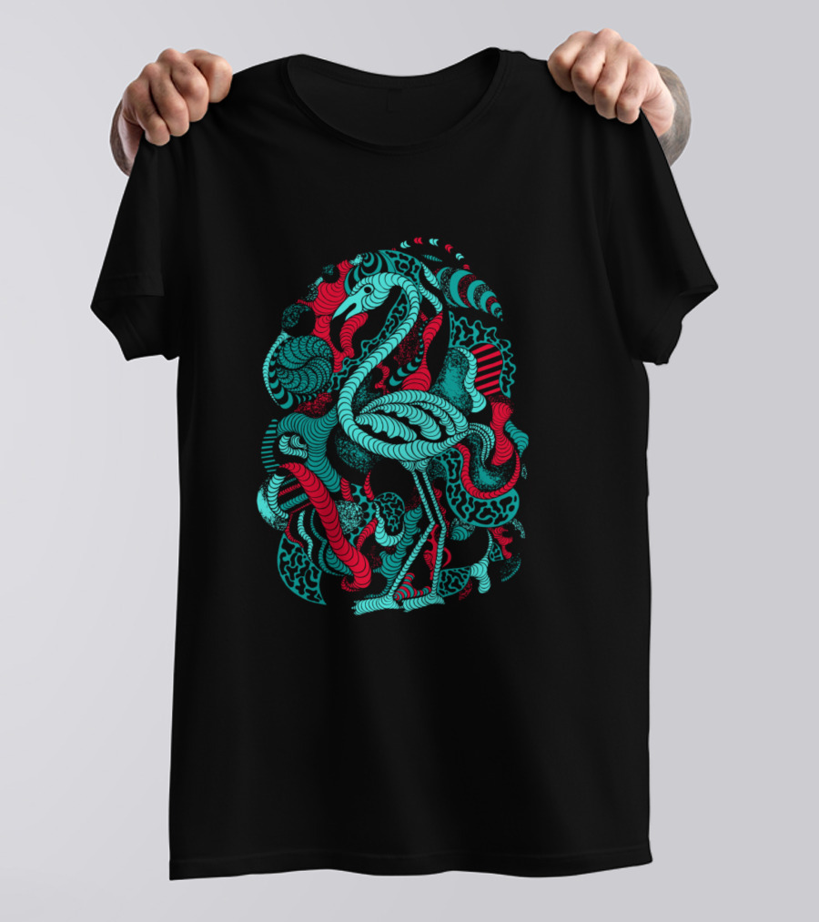 Turqred Lost Flamingo Psychedelic T-Shirt