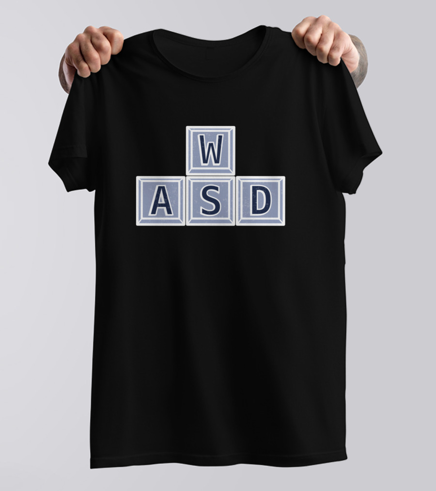 WASD Keyboard Gaming Blocks T-Shirt