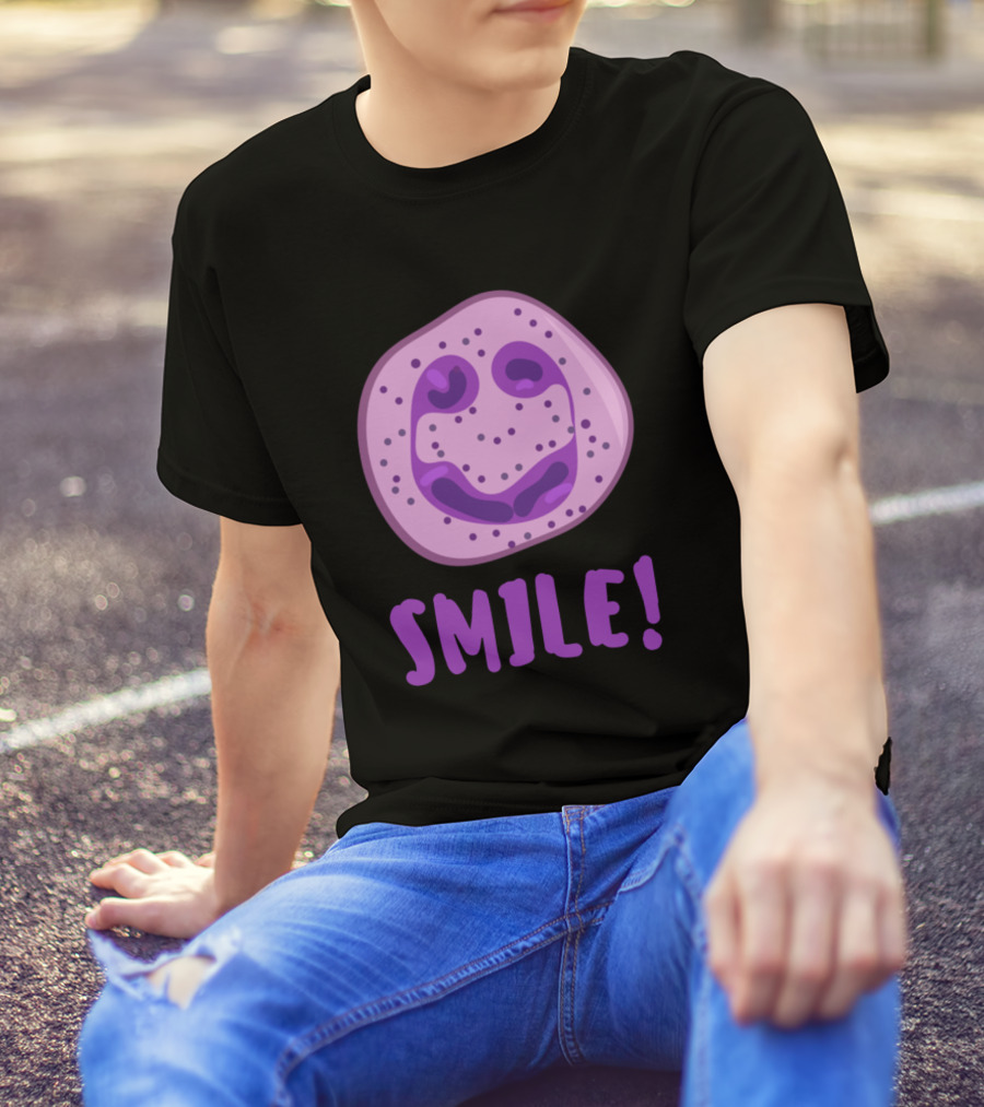 Smile White Blood Cell Smiling Neutrophil T-Shirt