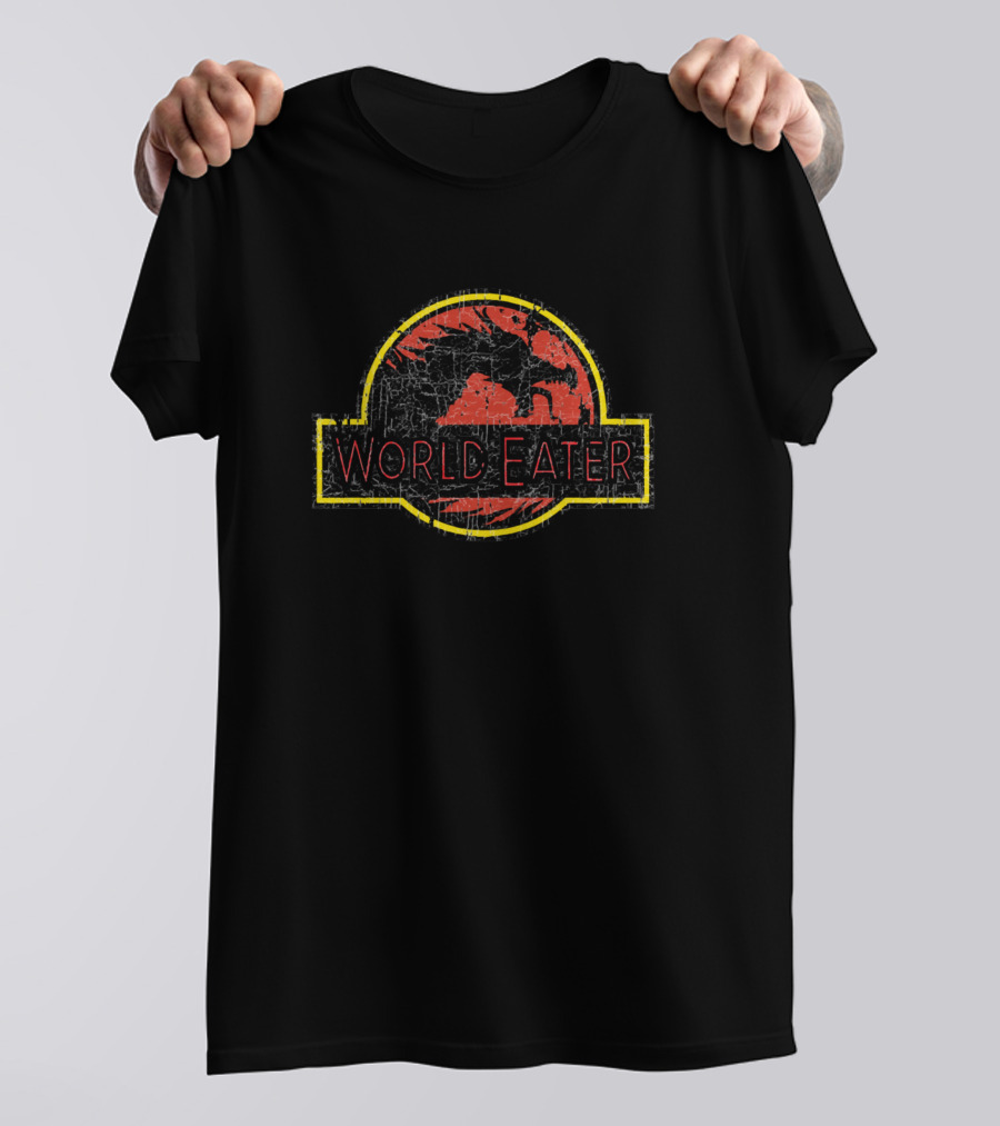 World Eater Jurassic Dinosaur Warning T-Shirt