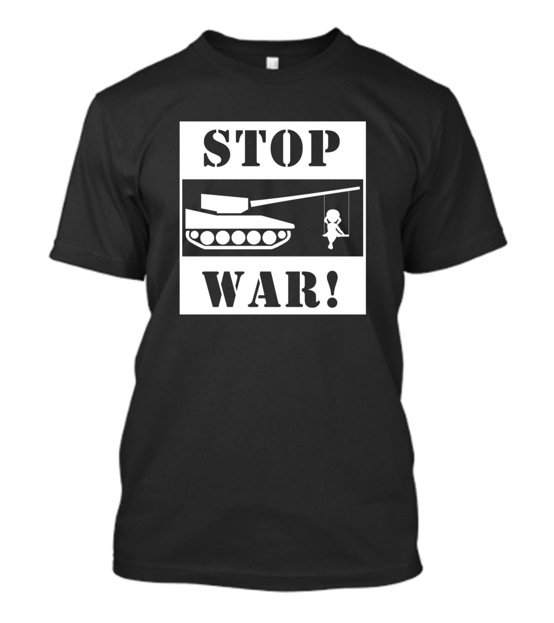 World Peace Stop War Tank Swing Image T-Shirt