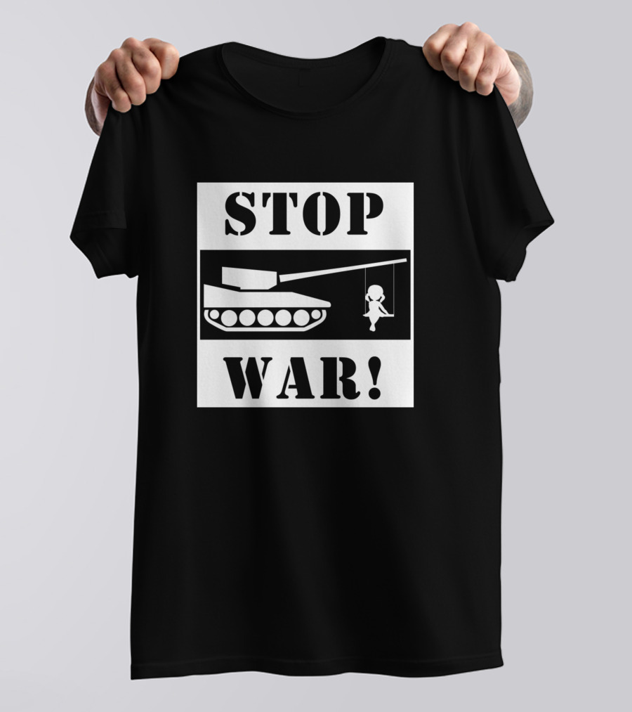 World Peace Stop War Tank Swing Image T-Shirt