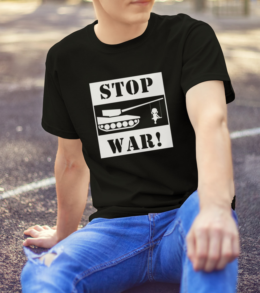 World Peace Stop War Tank Swing Image T-Shirt