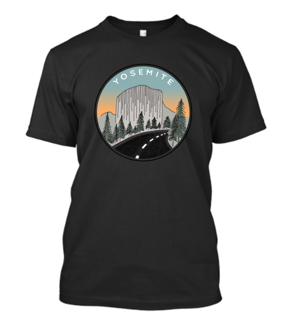 Yosemite Scenic Road At Sunset With El Capitan And Pine Trees T-Shirt