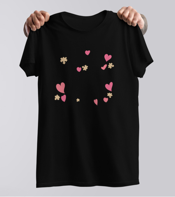 You Are The Piece I've Been Looking For Hearts And Puzzle Pieces T-Shirt