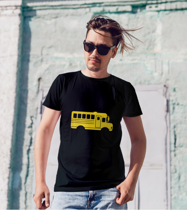 You Can't Scare Me I Drive A School Bus Yellow Iconic Vehicle T-Shirt