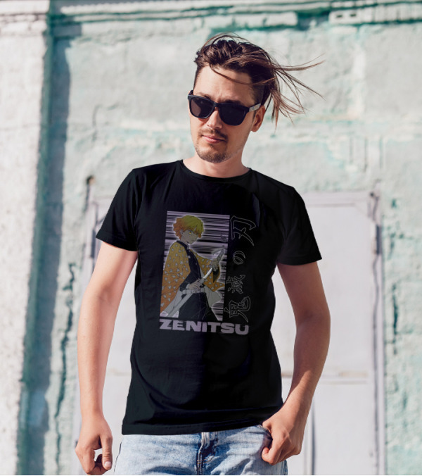 Zenitsu Demon Slayer Katana Anime Manga Character T-Shirt