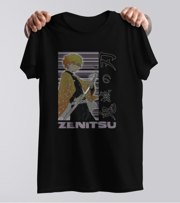 Zenitsu Demon Slayer Katana Anime Manga Character T-Shirt
