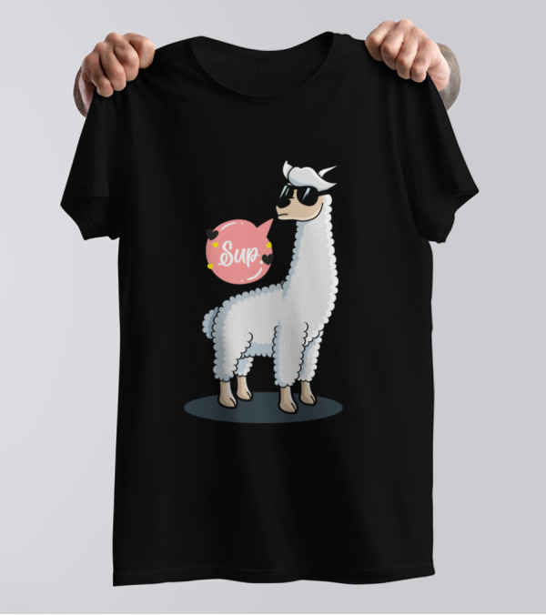 Sup No Drama Llama Animal Lover Awesome Cool Sunglasses T-Shirt
