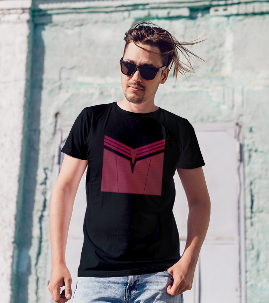Superhero V Emblem Red T-Shirt