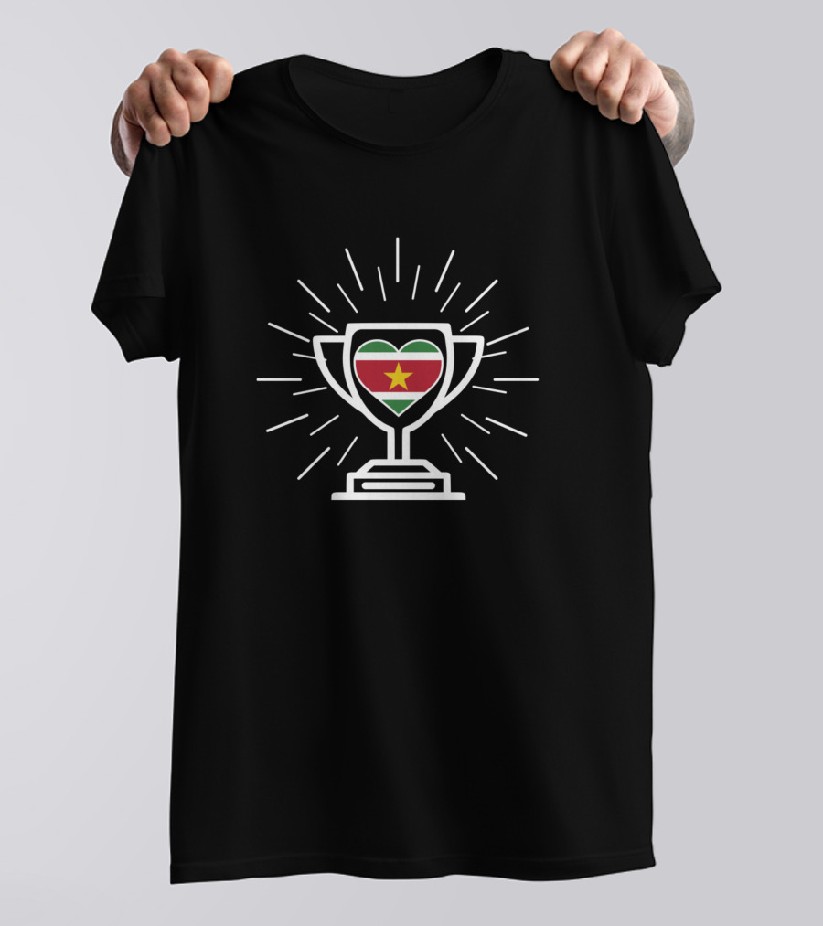 Suriname Trophy Heart Flag Winner T-Shirt