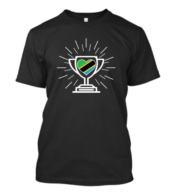 Tanzania Flag Heart Trophy Winner T-Shirt