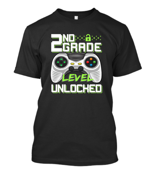 2nd Grade Level Unlocked Gaming Back To School Teacher Student T-Shirt