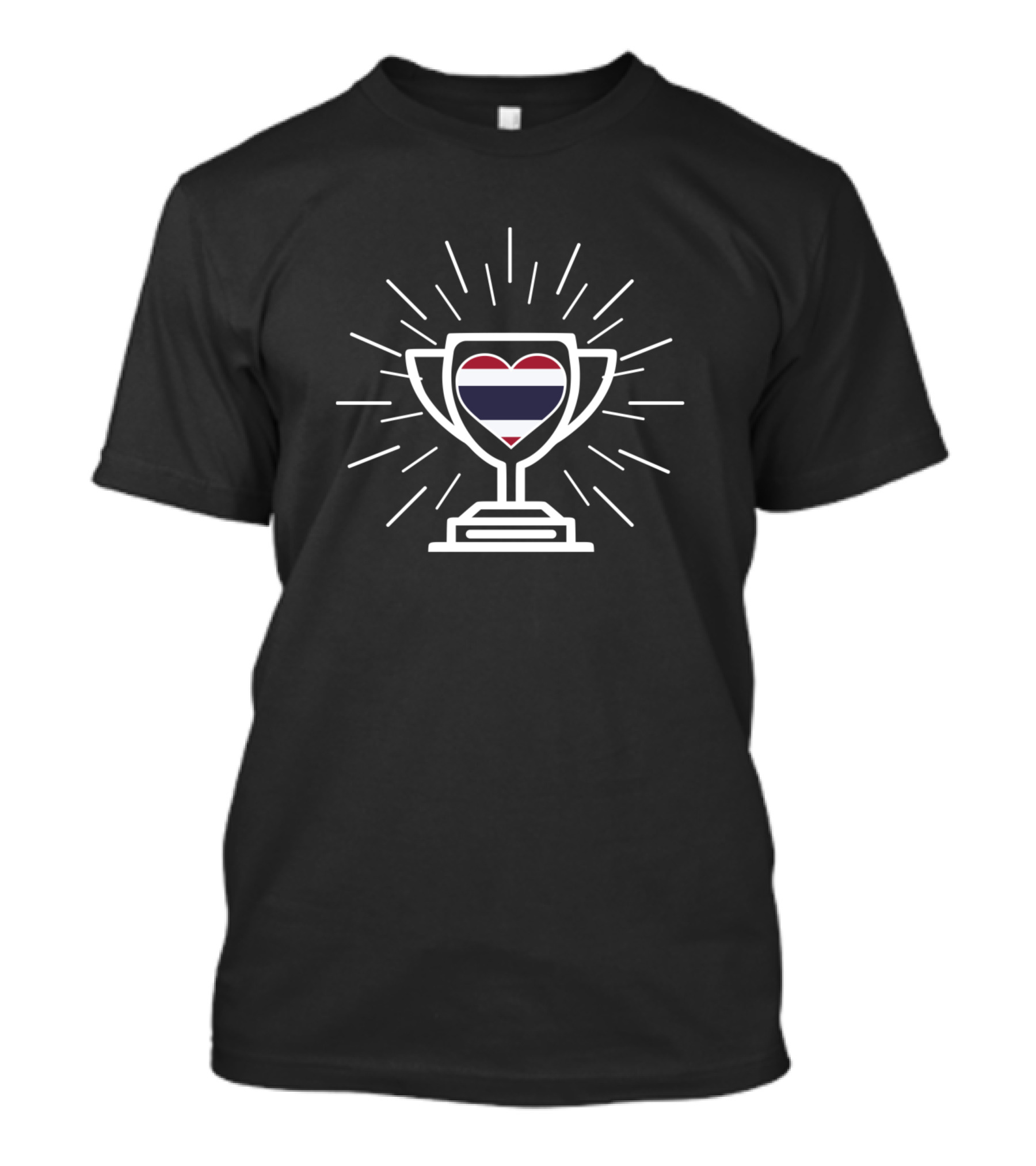Thailand Heart Trophy With National Colors T-Shirt