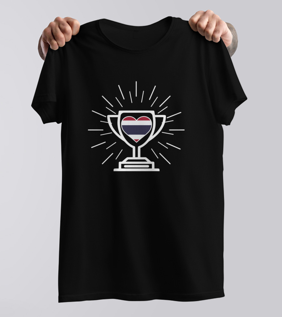 Thailand Heart Trophy With National Colors T-Shirt